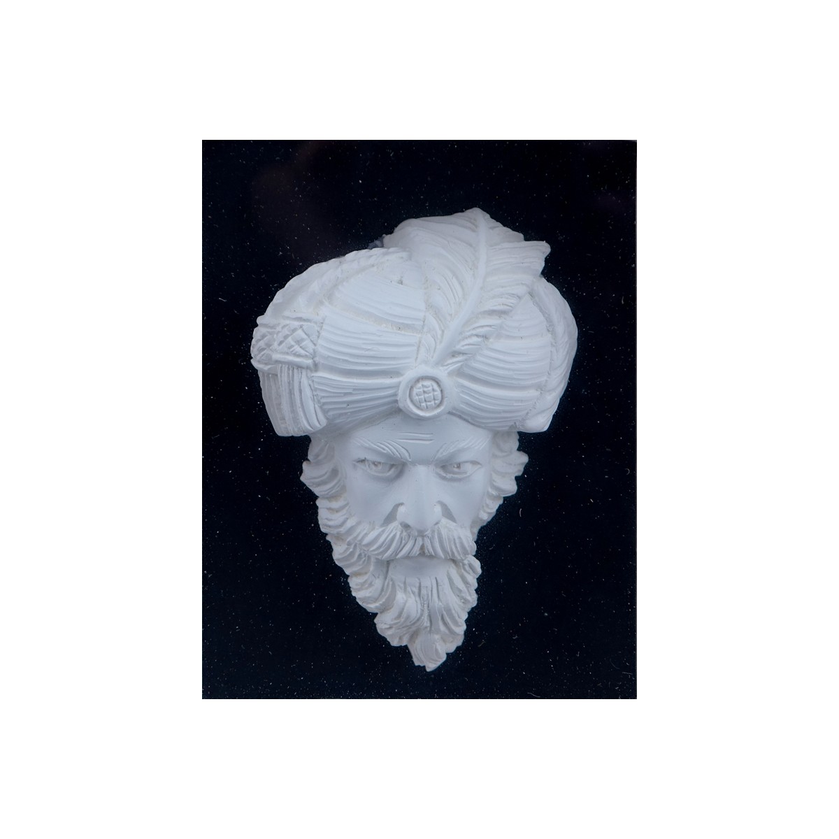 Collection of Six (6) Early 20th Century Meerschaum Carvings each of a Man Wearing a Turban. No vis