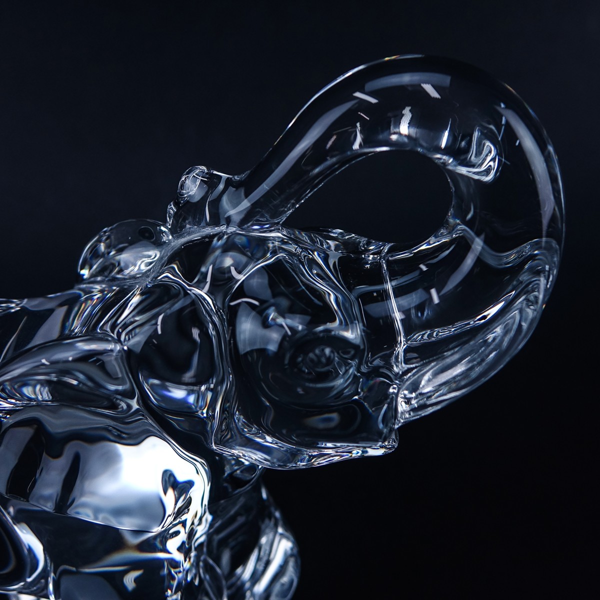 Baccarat Crystal Elephant Figure. Signed. Good condition. Measures 6-1/2" H. (estimate $100-$200) S