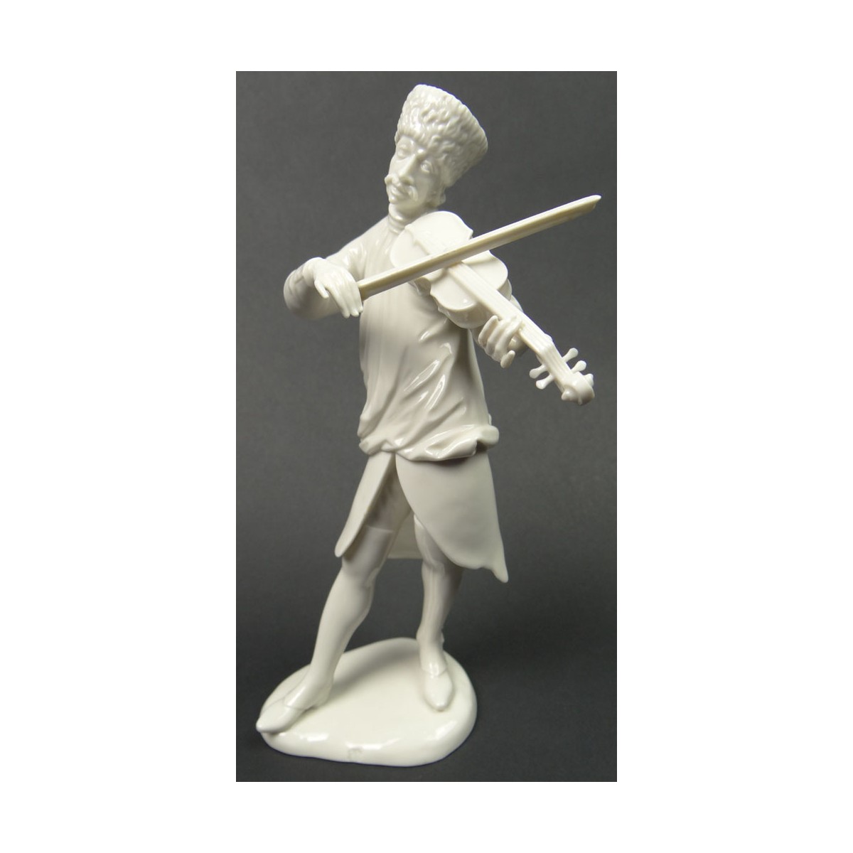 Nymphenburg Porcelain Figure of a "Violinist". Signed on Base Nymphenburg with Green Underglaze Mar