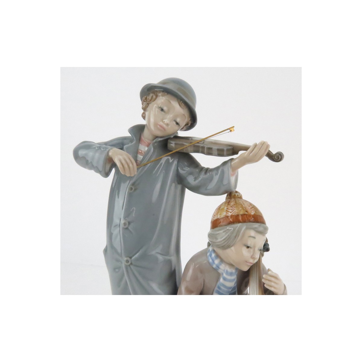 Zaphir Lladro Style Young Musicians Porcelain Grouping. Signed and artist signed Jose Puche, marked