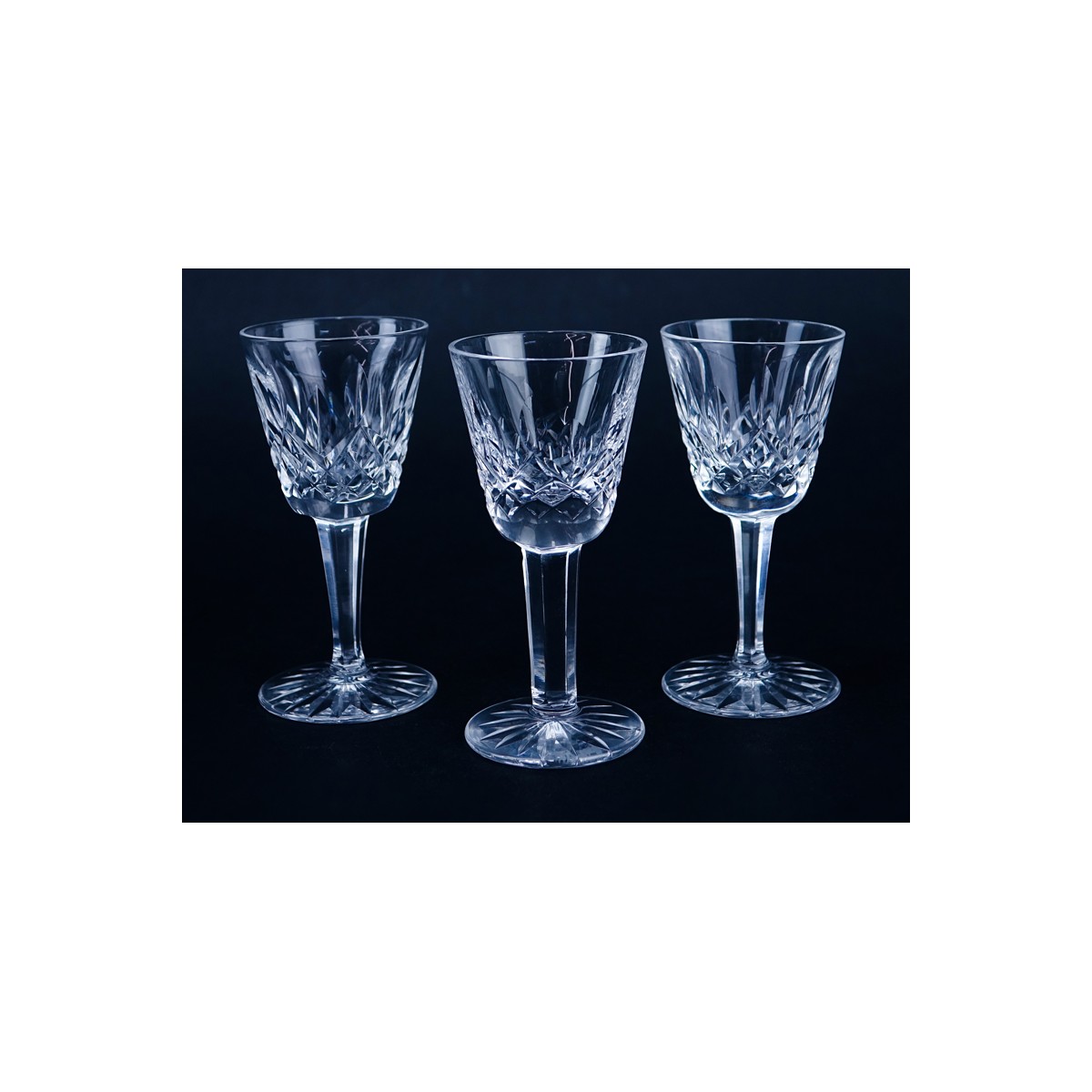 Collection of Five (5) Waterford Crystal Tableware. Includes: clock, covered dish, and three cordia