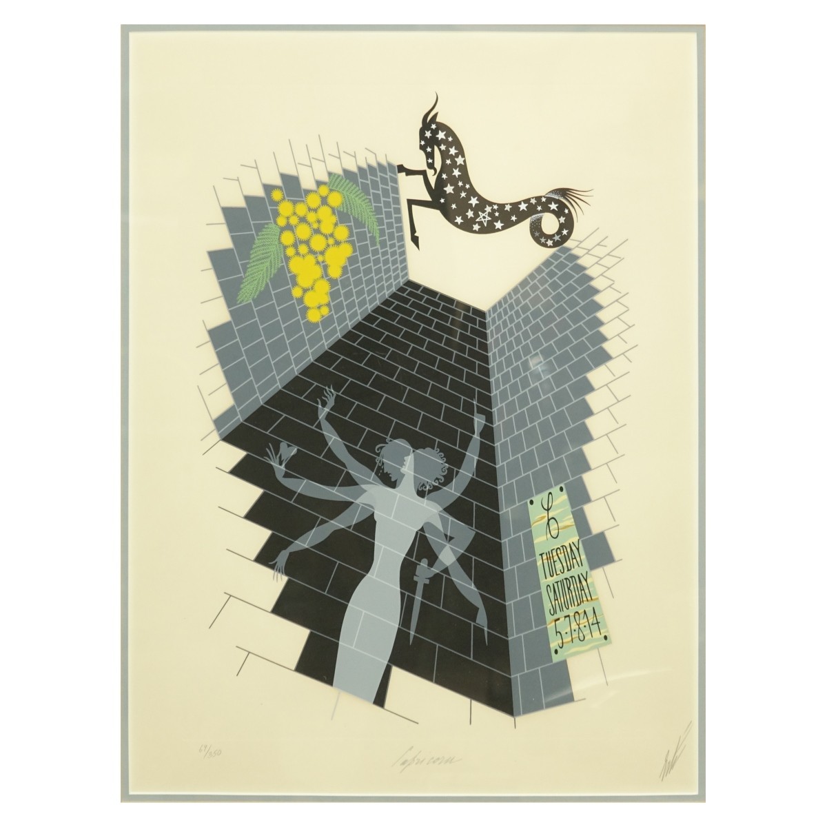 Erte Capricorn Serigraph