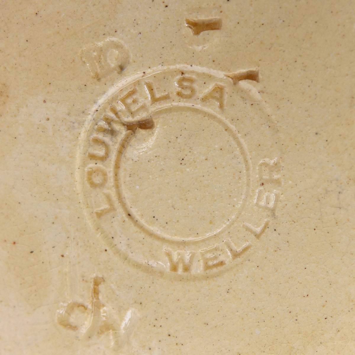 Antique Louwelsa Weller Wild Rose" Pottery Vase. Stamped signature. Crazing. Measures 9-1/2" H.  (e