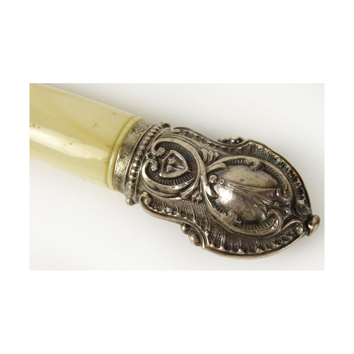 19th Century Sheffield, England Harrison Bros. & Howson Sterling Silver Mounted Ivory Handled Five 