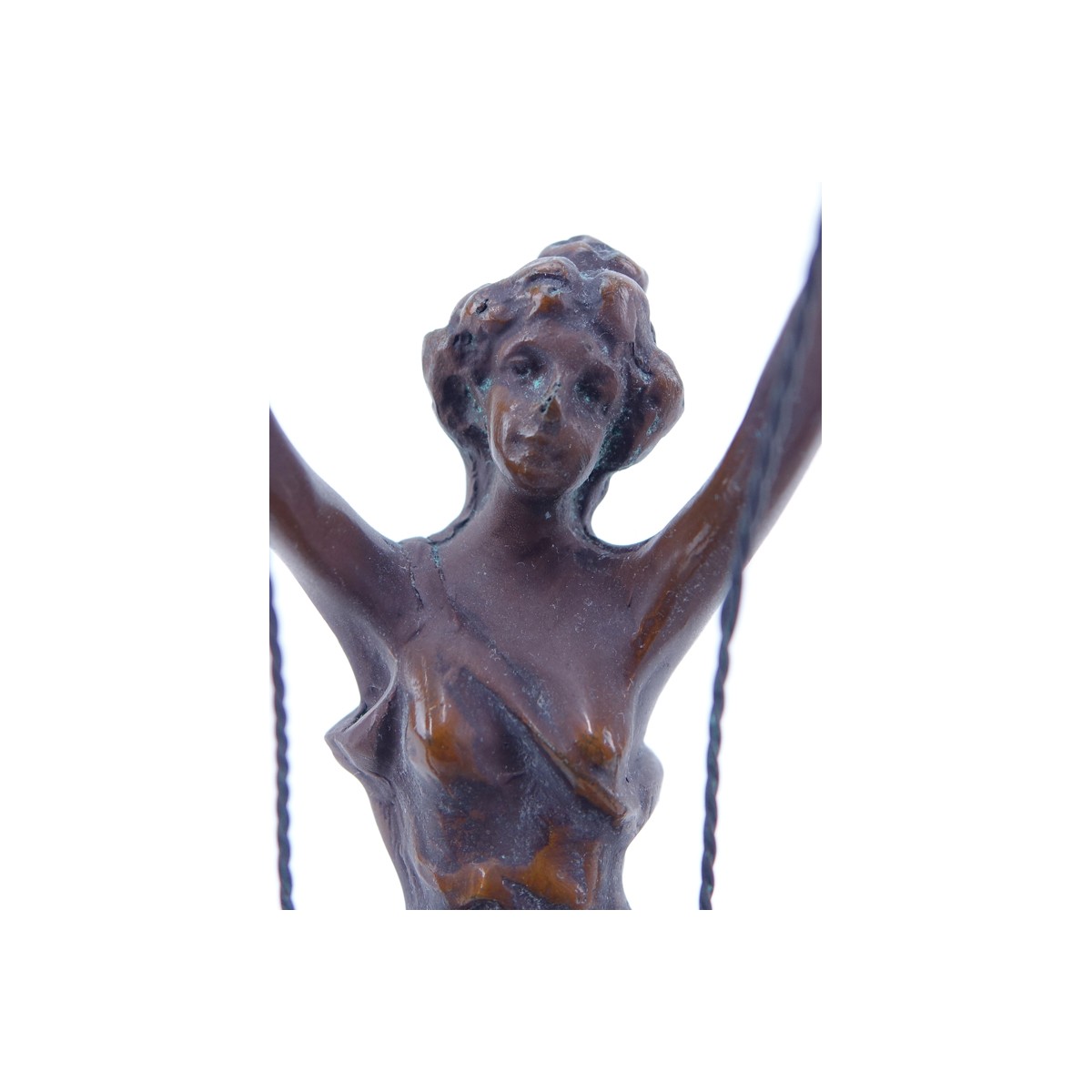 After: Auguste Louis Mathurin Moreau, French (1834-1917) Bronze "Swing Girl". Signed. Some patinati