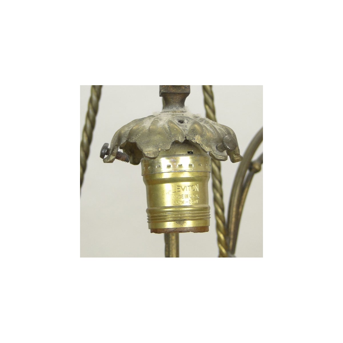 Early 20th Century French Muller-Strasbourg Art Glass and Cast Iron Chandelier.  Glass Signed Mulle