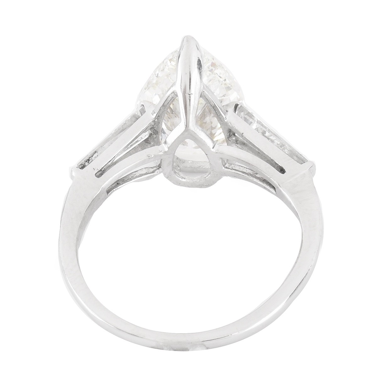 EGL 3.47ct Diamond and Platinum Ring