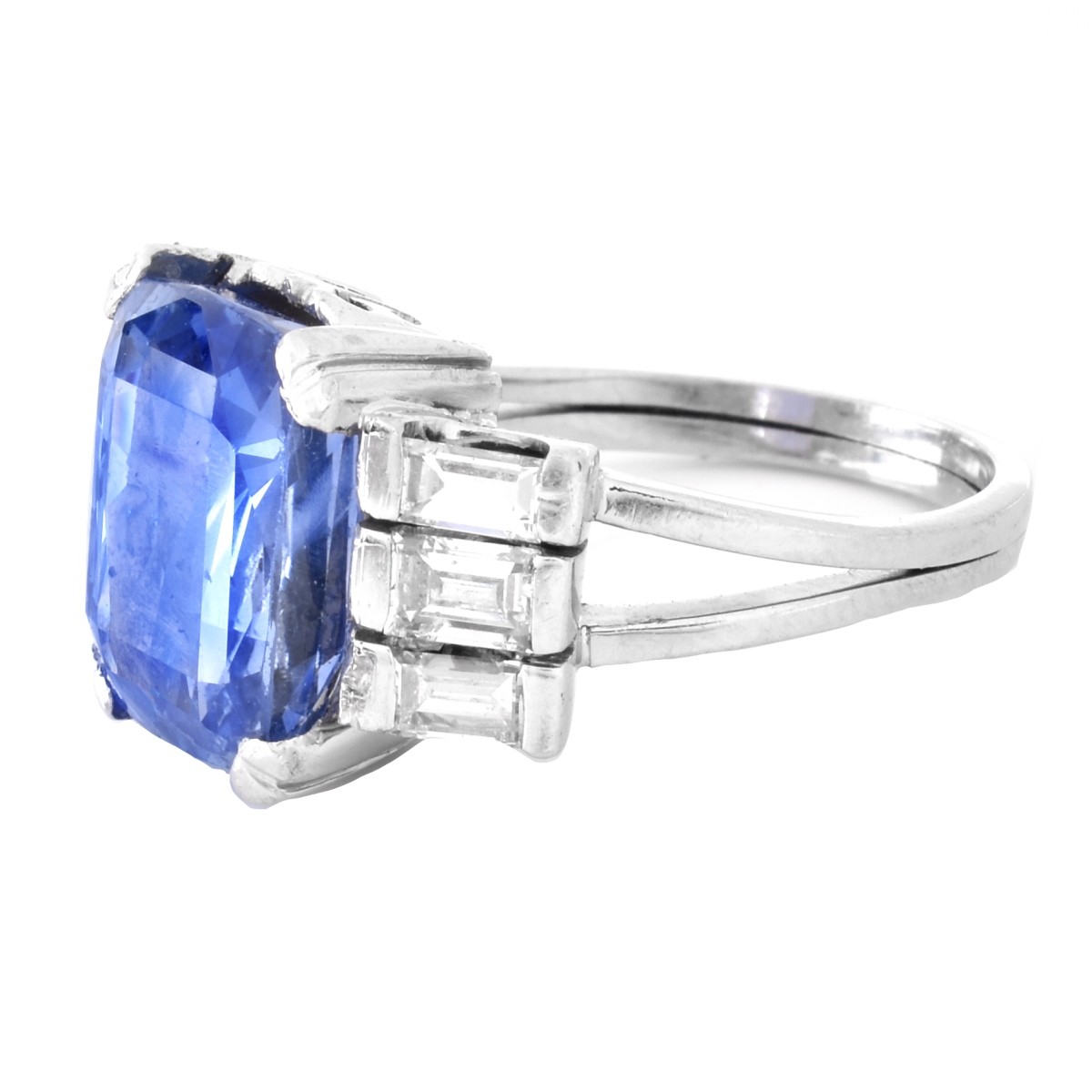 Vintage 8.17 Carat Ceylon Sapphire Ring