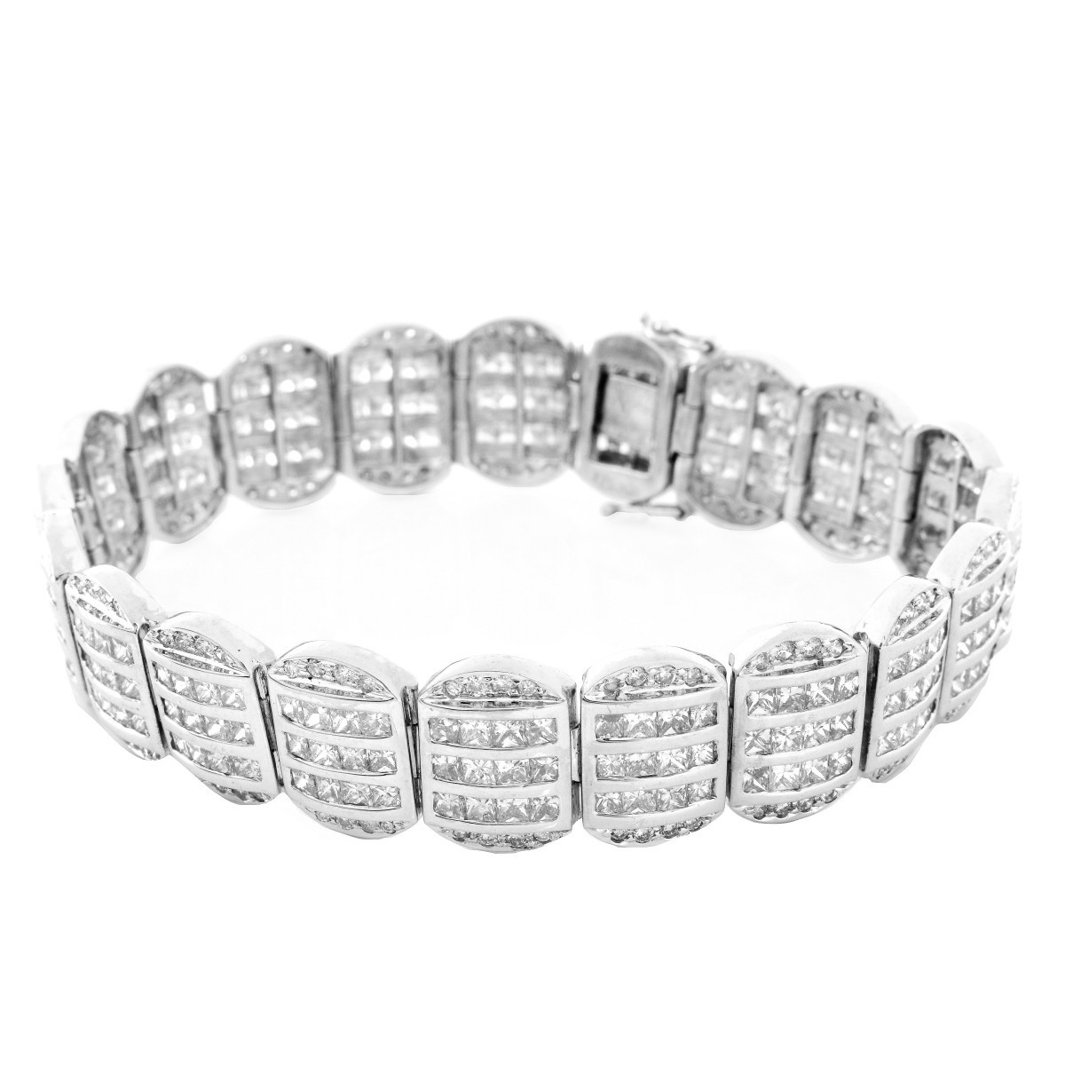 13.50ct Diamond and 18K Gold Bracelet