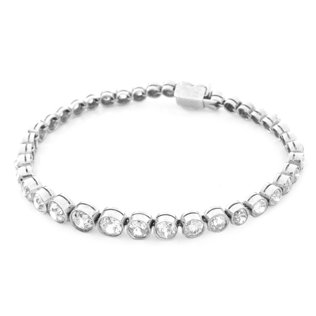 13.0ct TW Diamond and Platinum Bracelet