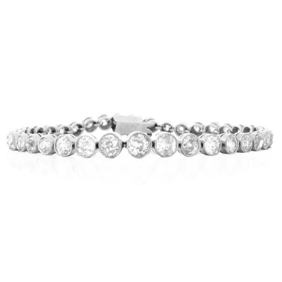 13.0ct TW Diamond and Platinum Bracelet