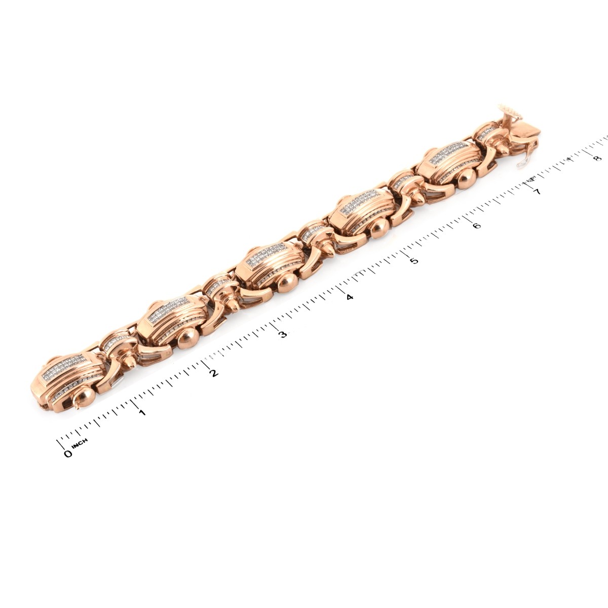 Diamond and Pink Gold Bracelet