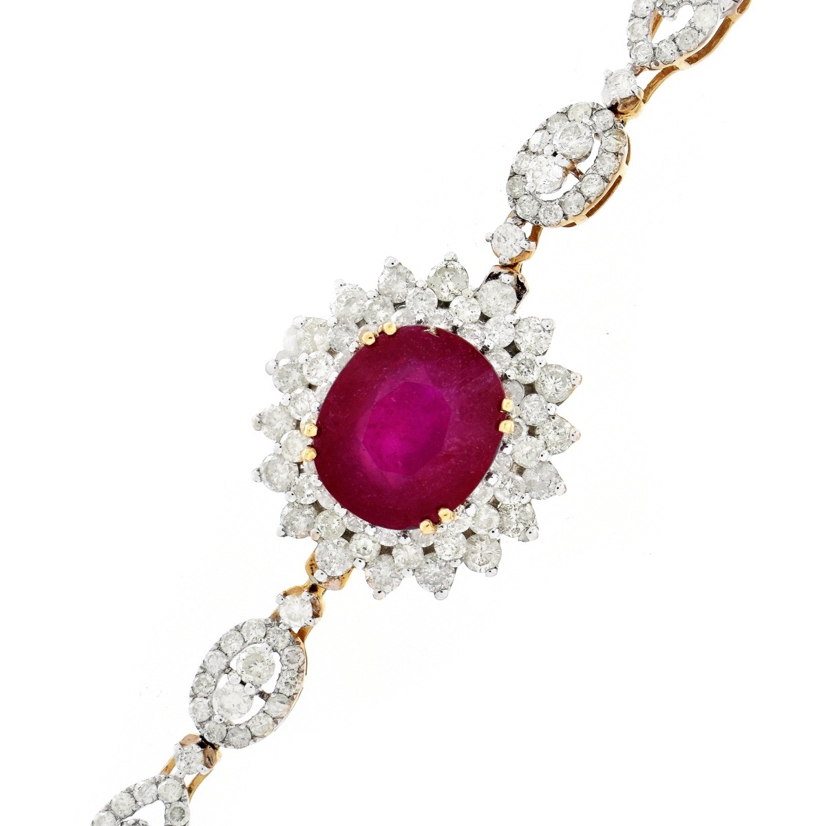 Diamond, Ruby and 14K Gold Bracelet