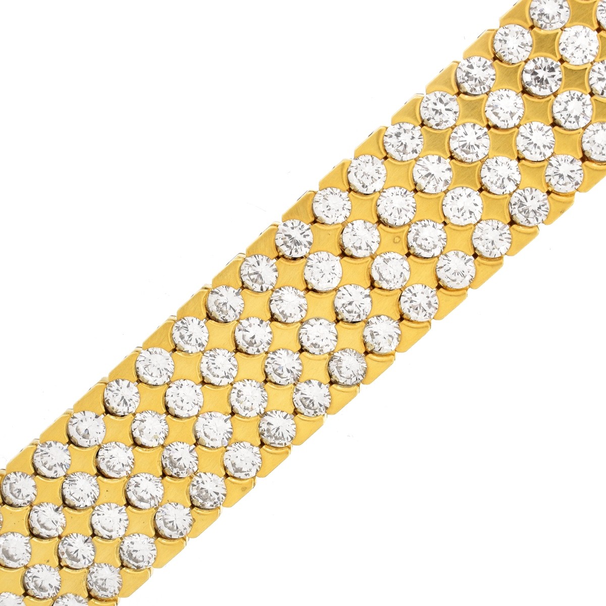 22.0ct TW Diamond and 18K Gold Bracelet