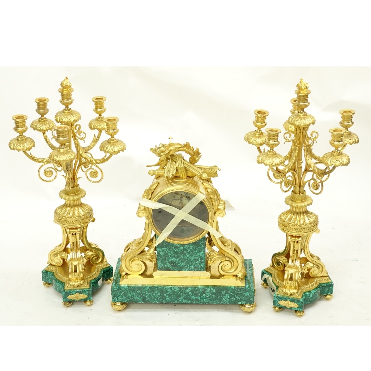 Louis Philippe Clock Garniture