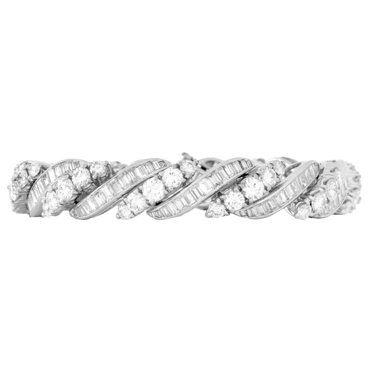 22.0ct TW Diamond and Platinum Bracelet