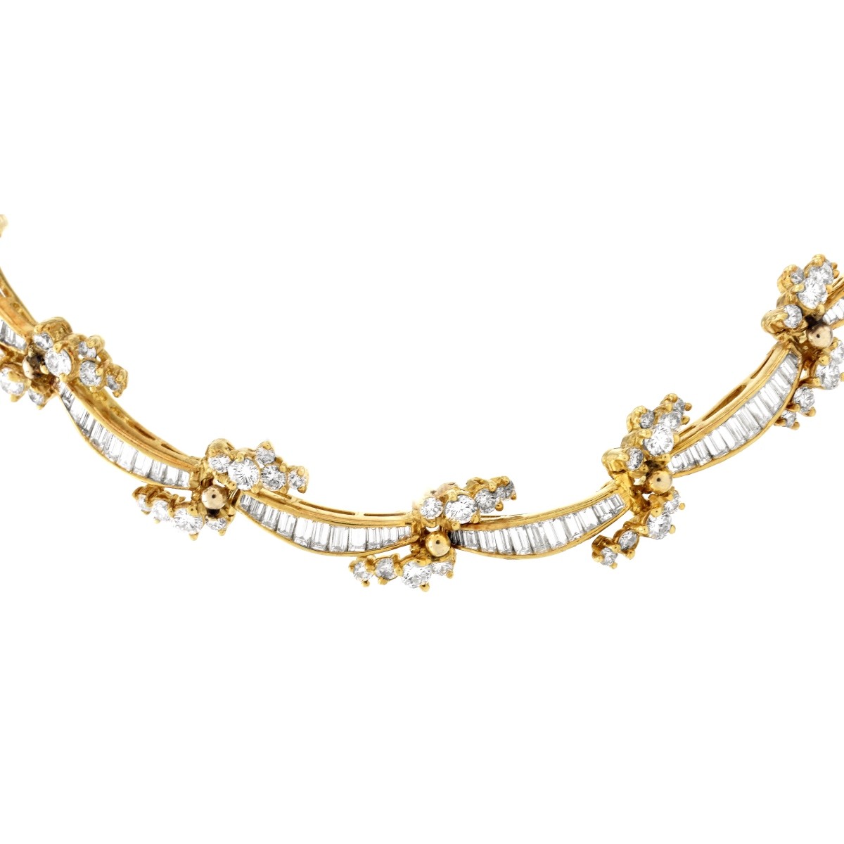 23.47ct TW Diamond and 18K Gold Necklace