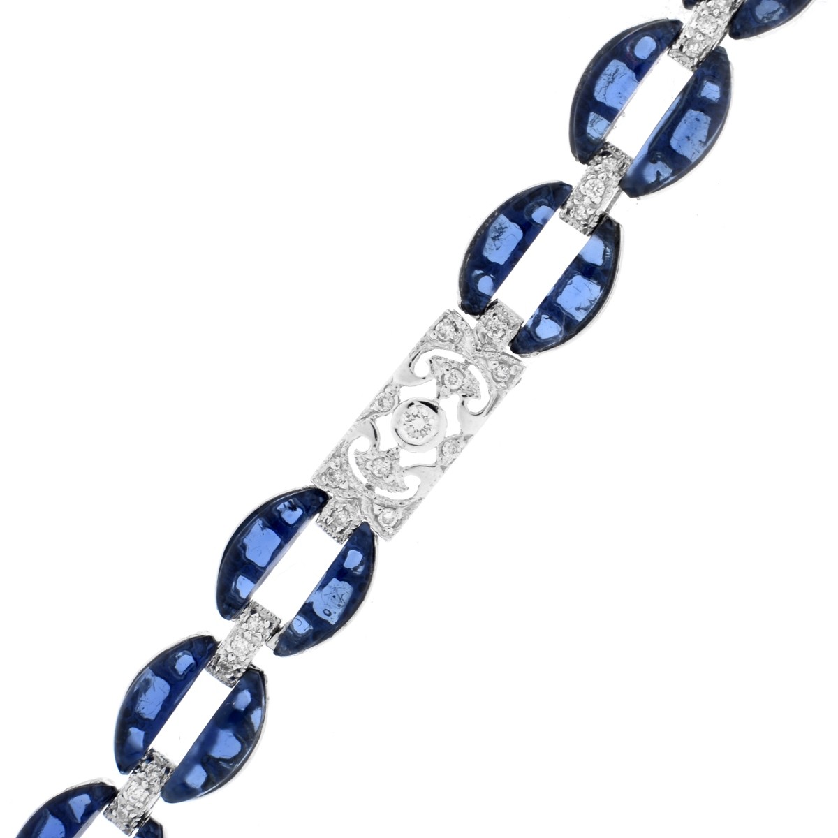 Sapphire, Diamond and 14K Gold Bracelet