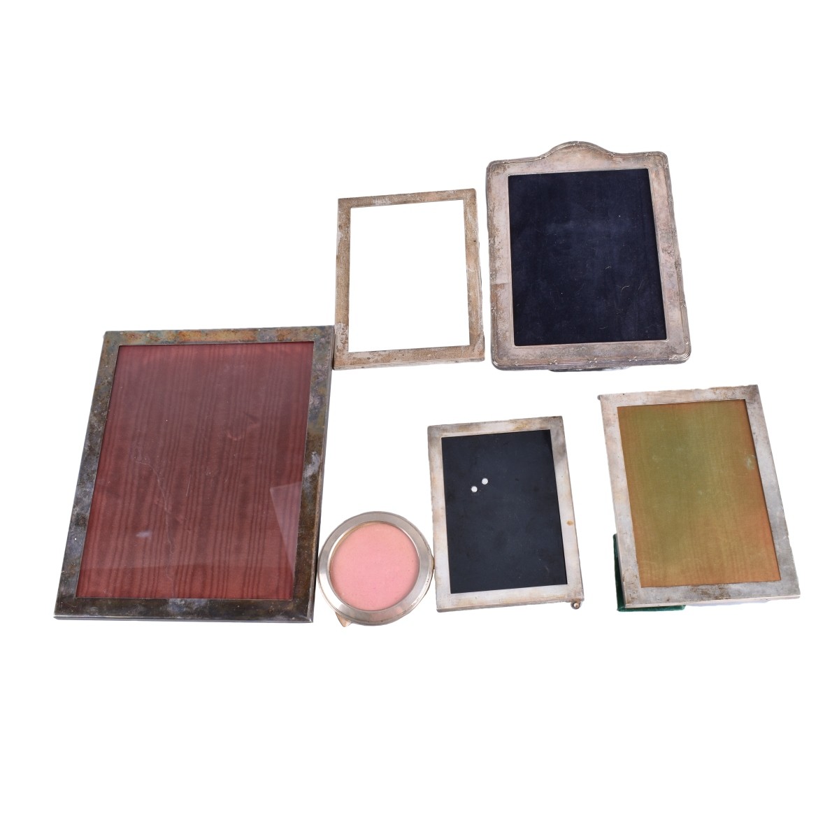 Six Silver Picture Frames