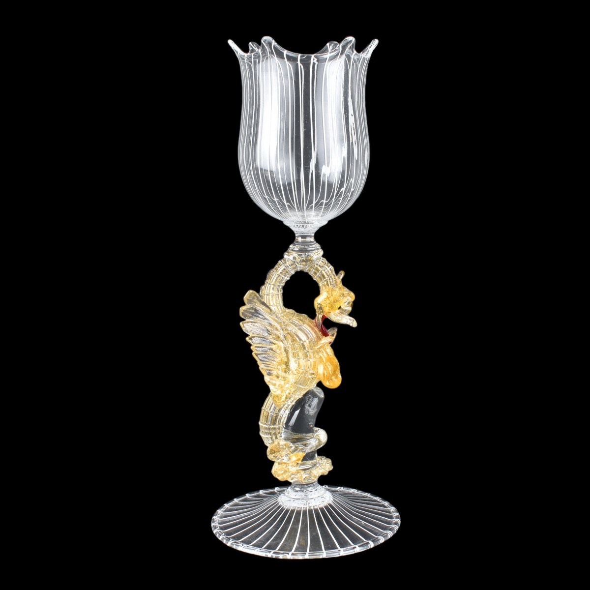 Venetian Glass Dragon Goblet