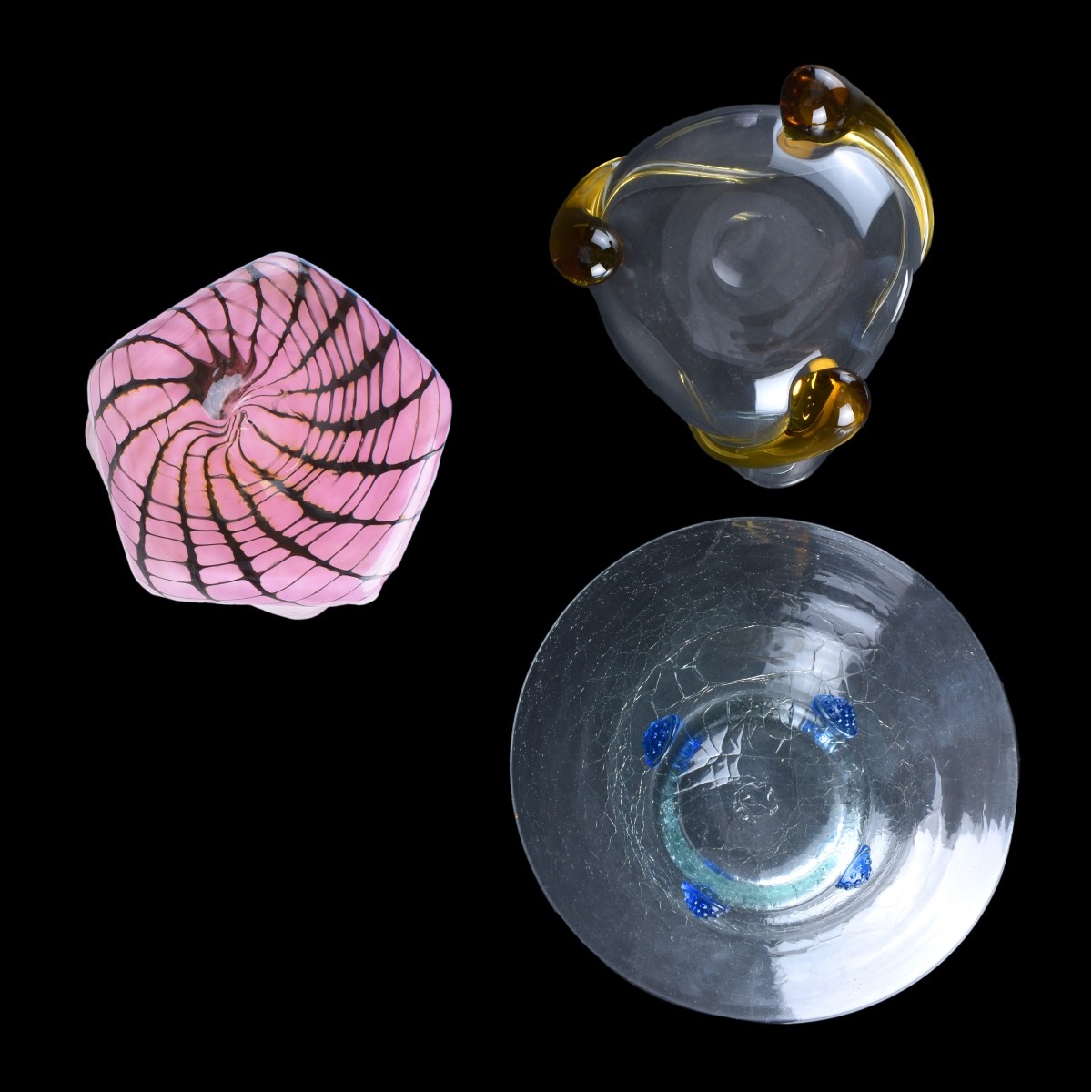 3 Pcs Murano Glass