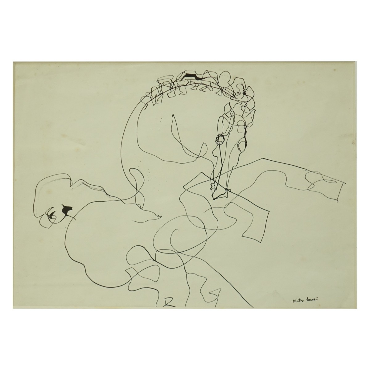 Pietro Lazzari (1895 - 1979) Ink on Pape