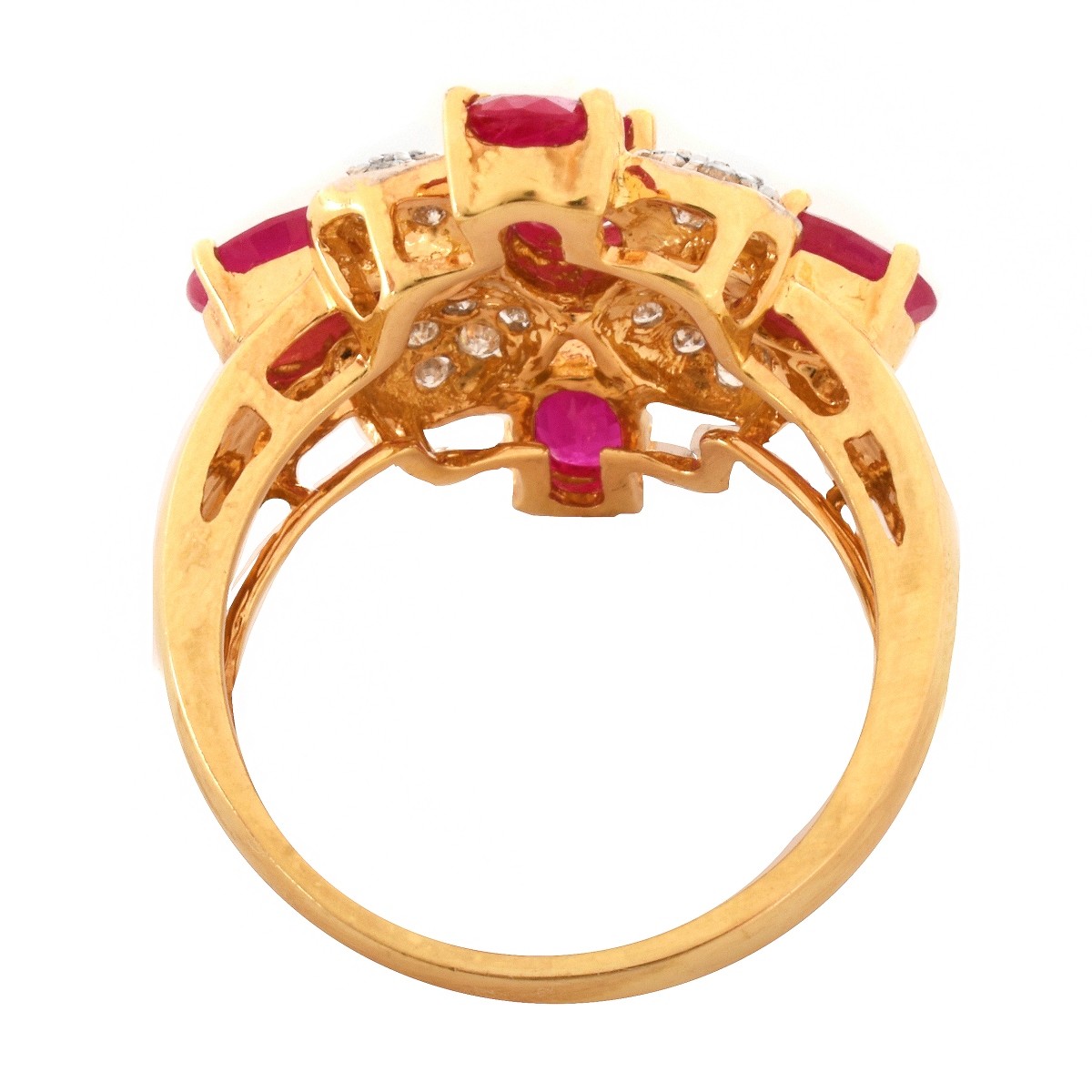 Ruby, Diamond and 18K Gold Ring