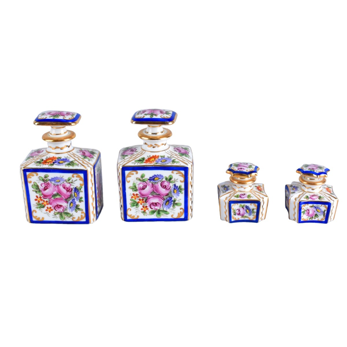 4 Sevres Perfume Bottles