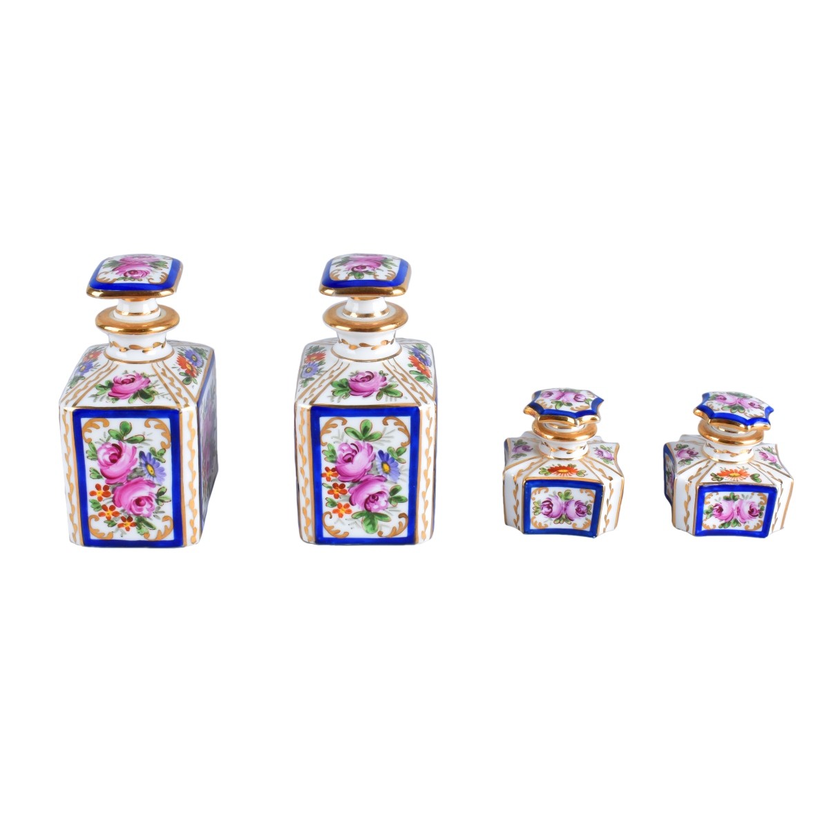 4 Sevres Perfume Bottles