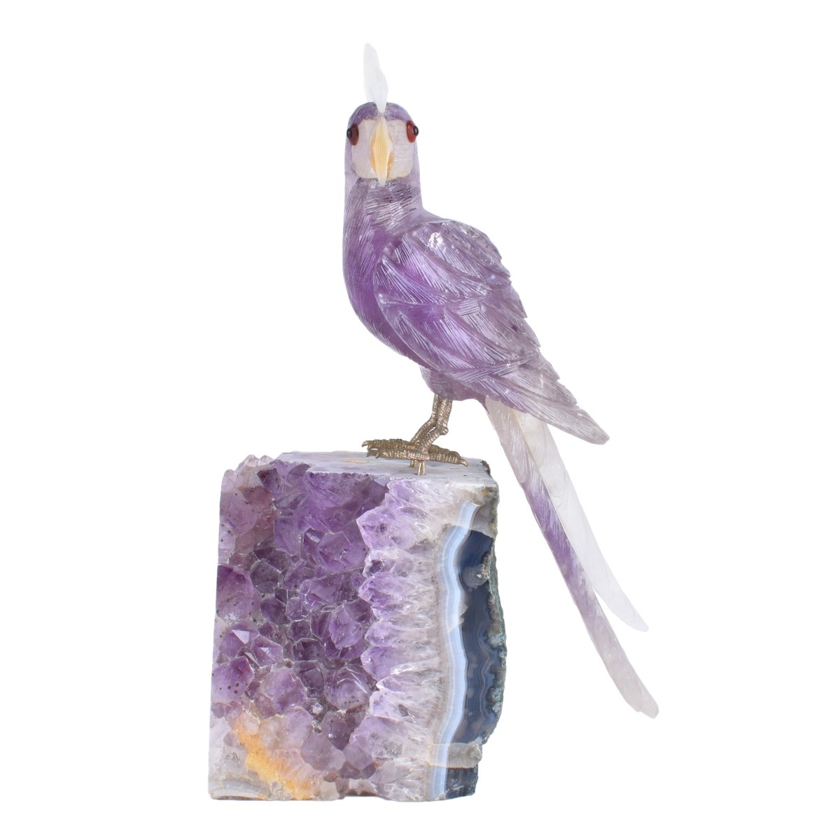 Amethyst Bird Sculpture