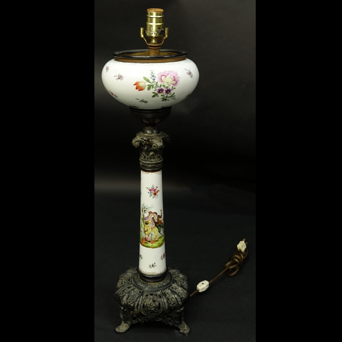 Victorian Porcelain Lamp