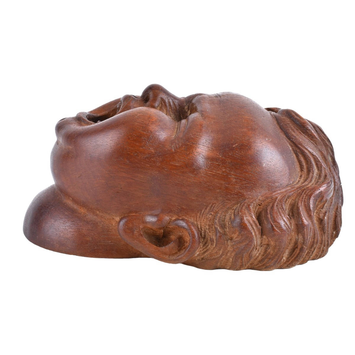 Carved Wood Crying Baby