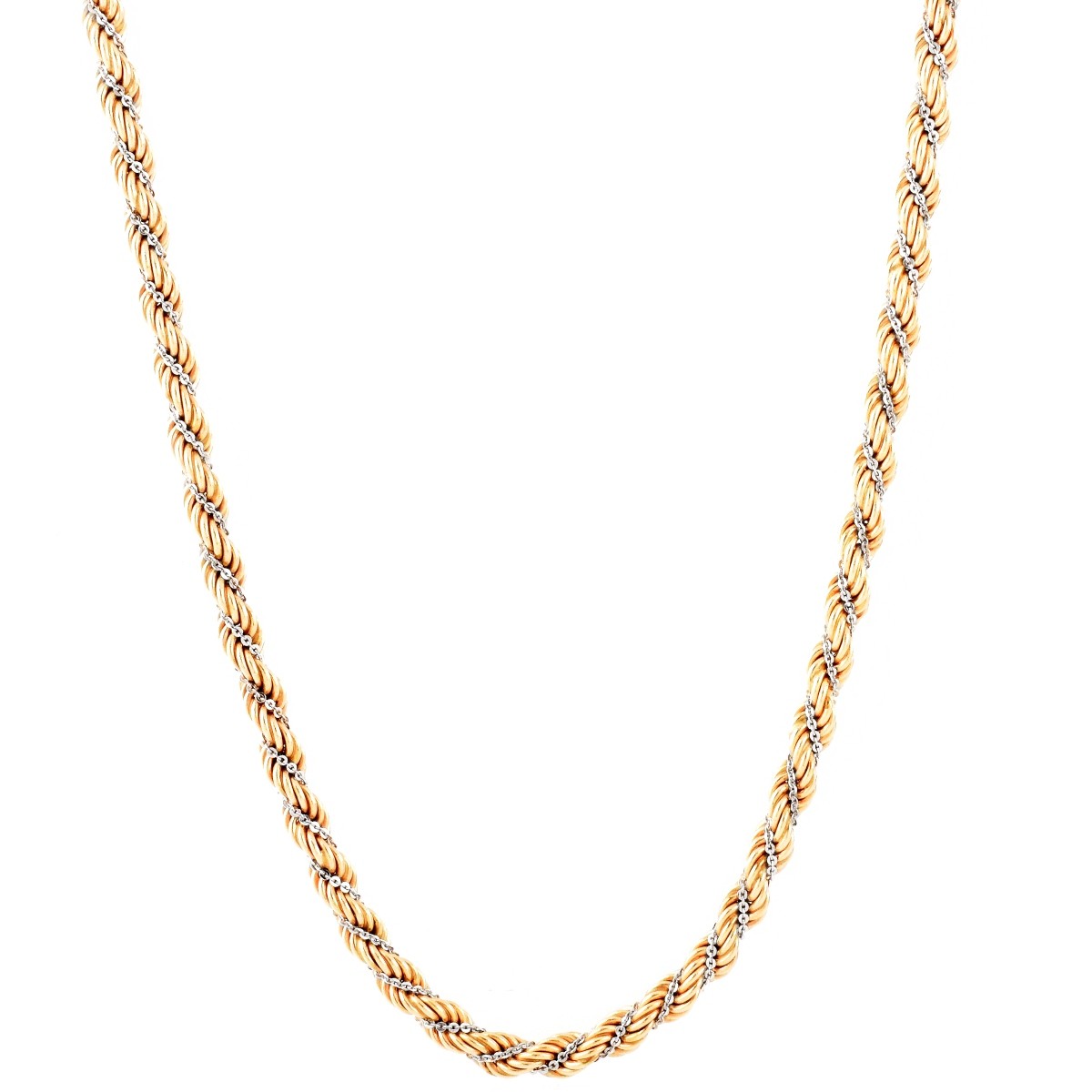 Vintage 14K Gold Rope Chain