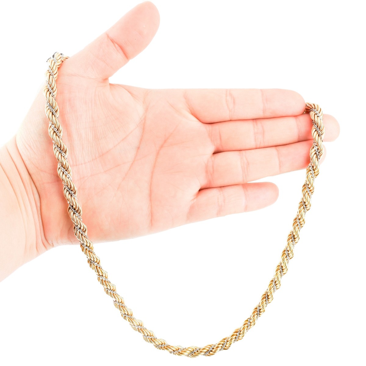 Vintage 14K Gold Rope Chain