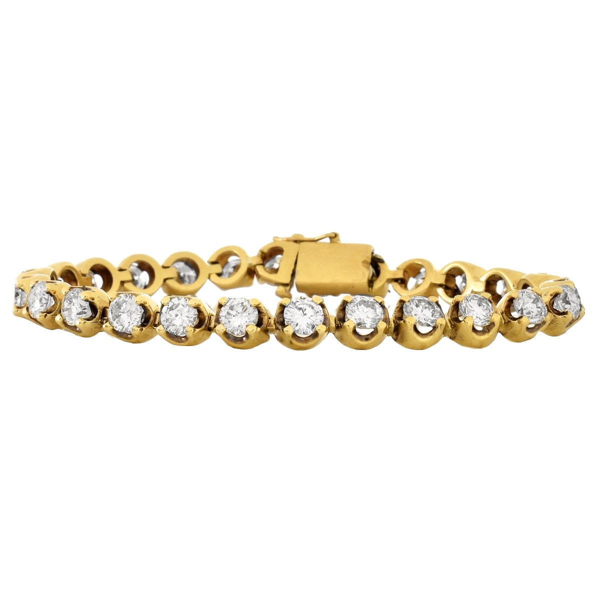 8.0ct Diamond and 14K Tennis Bracelet