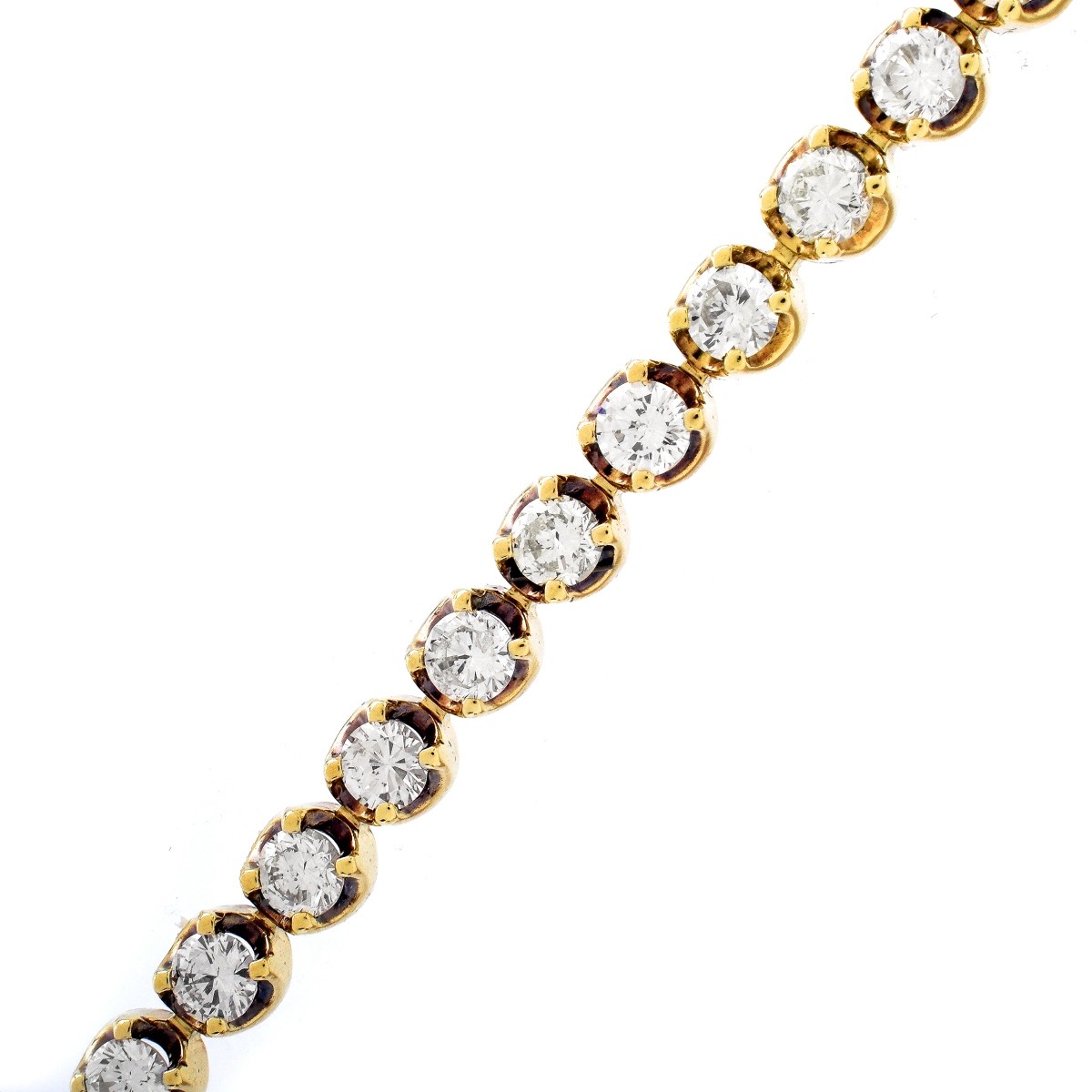 8.0ct Diamond and 14K Tennis Bracelet