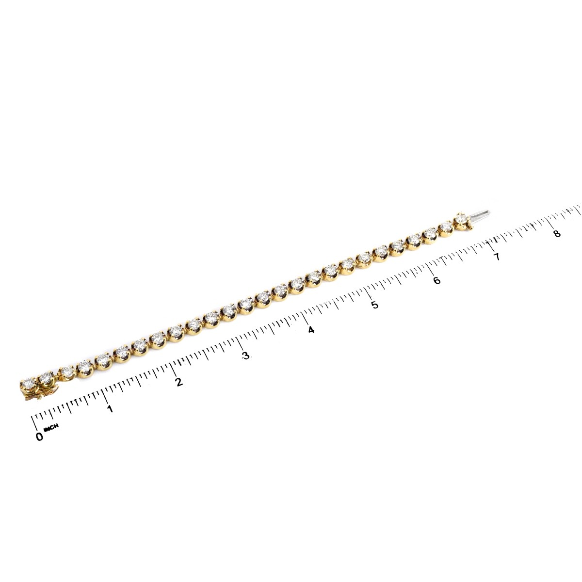 8.0ct Diamond and 14K Tennis Bracelet | Kodner Auctions