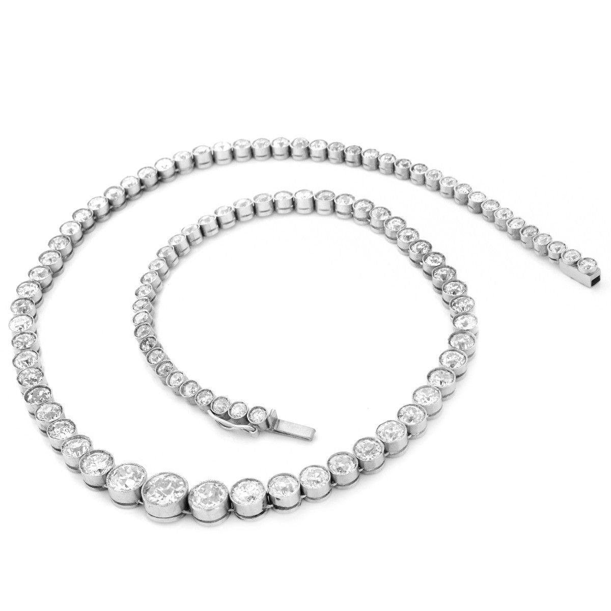 30.0ct TW Diamond and Platinum Necklace