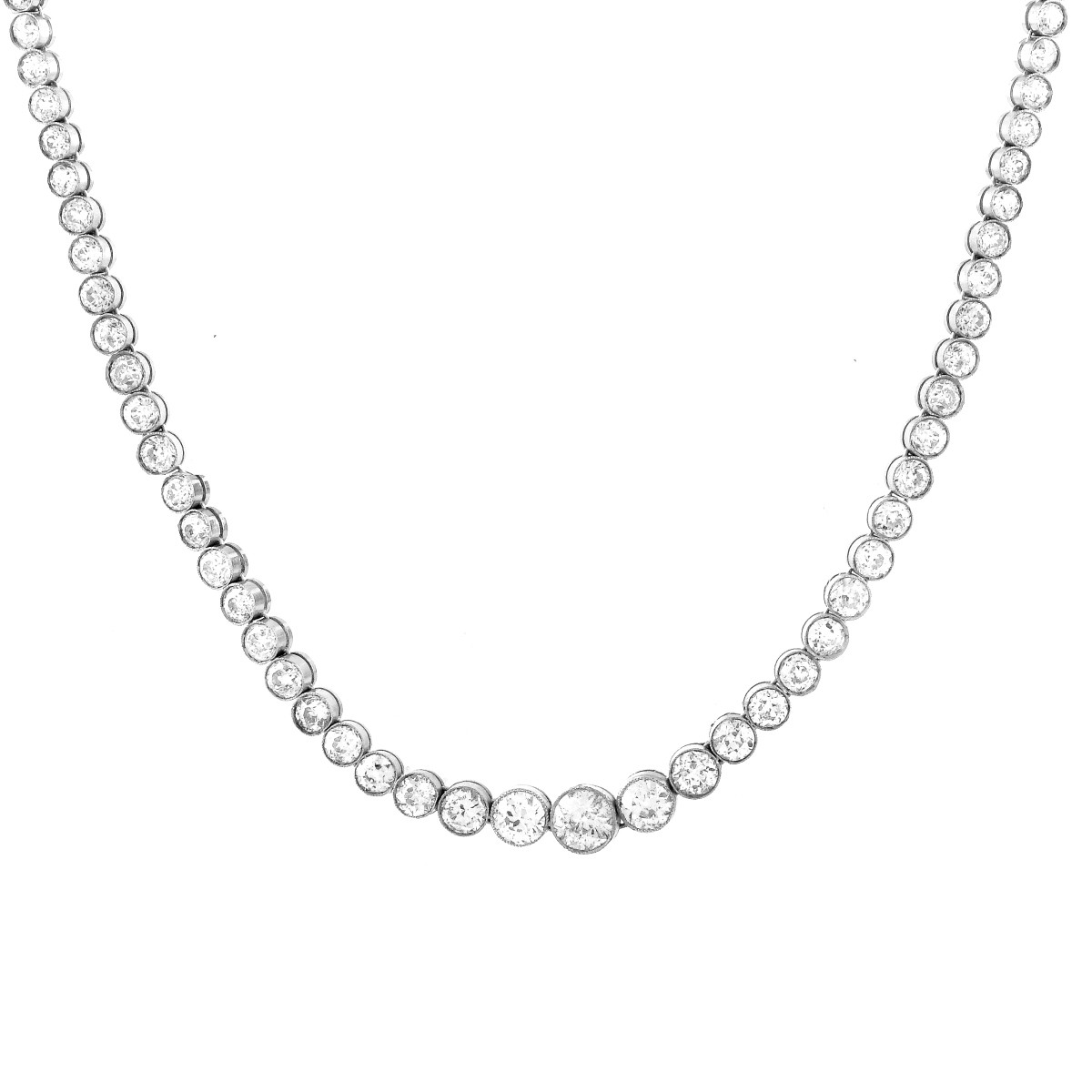 30.0ct TW Diamond and Platinum Necklace