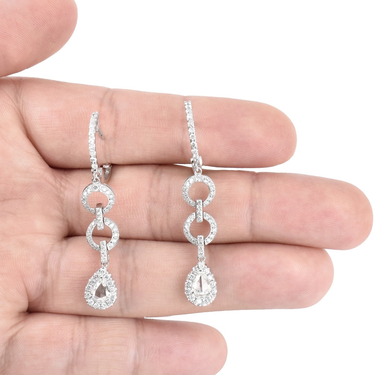 Diamond and 18K Earrings