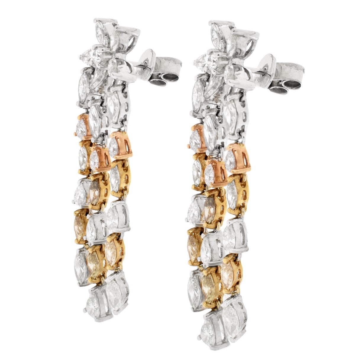 Diamond and 18K Earrings | Kodner Auctions