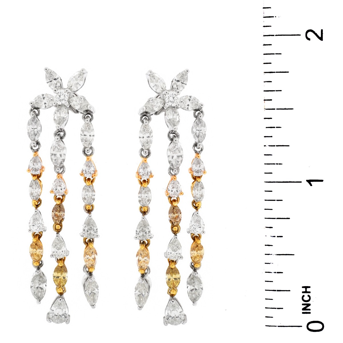 Diamond and 18K Earrings