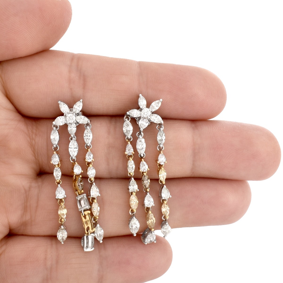 Diamond and 18K Earrings