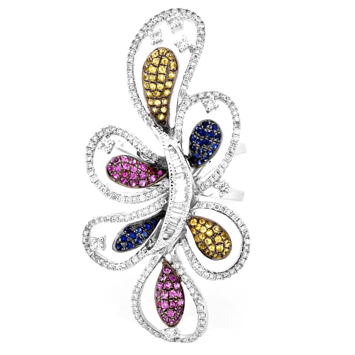 Diamond, Sapphire and 18K Ring
