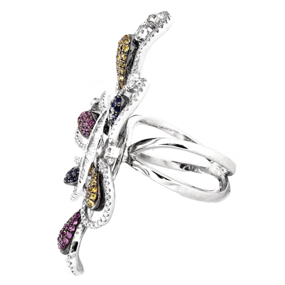 Diamond, Sapphire and 18K Ring