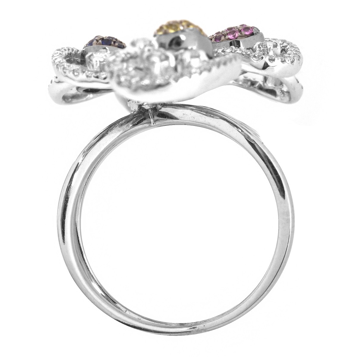 Diamond, Sapphire and 18K Ring