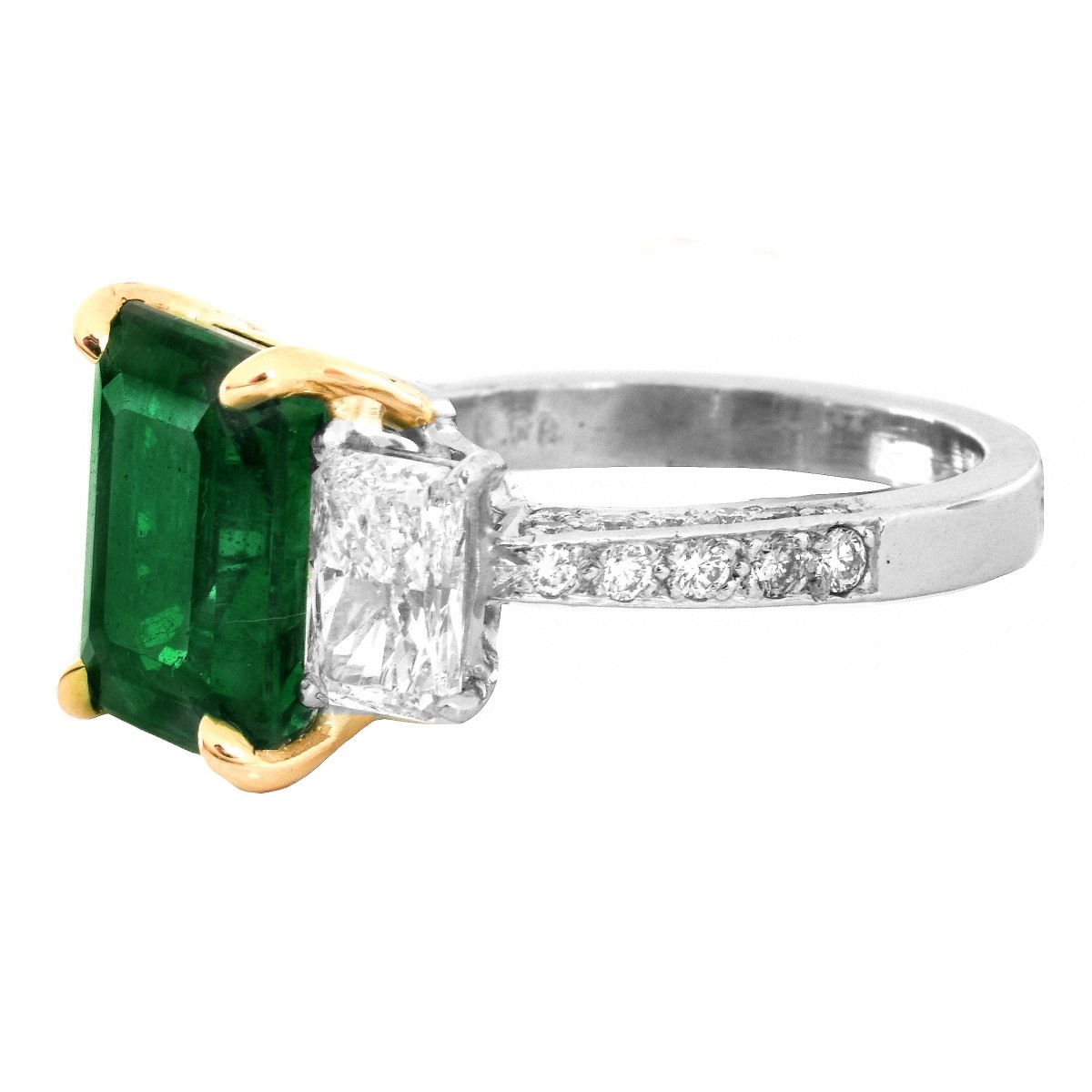 4.87ct Emerald and Diamond Ring