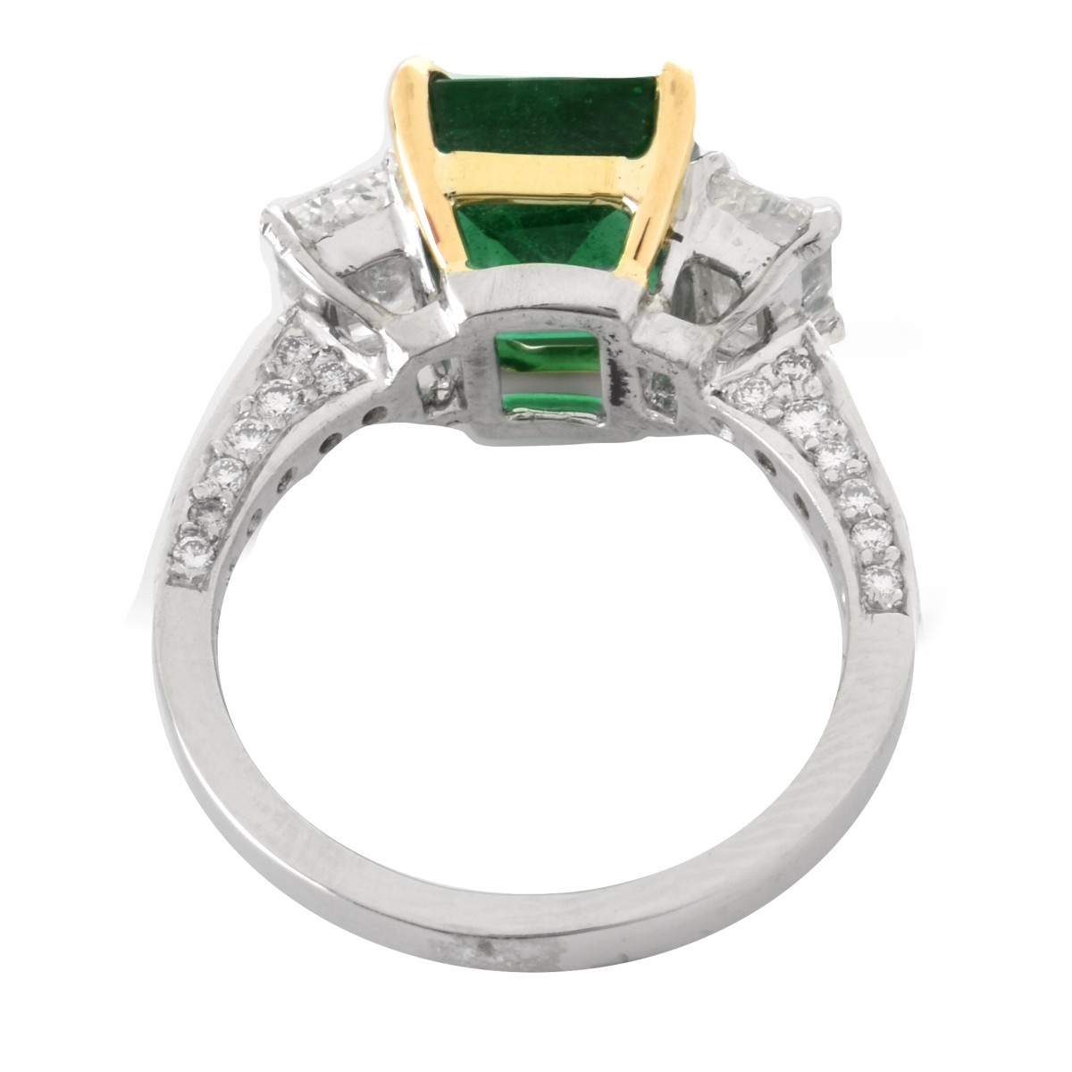 4.87ct Emerald and Diamond Ring