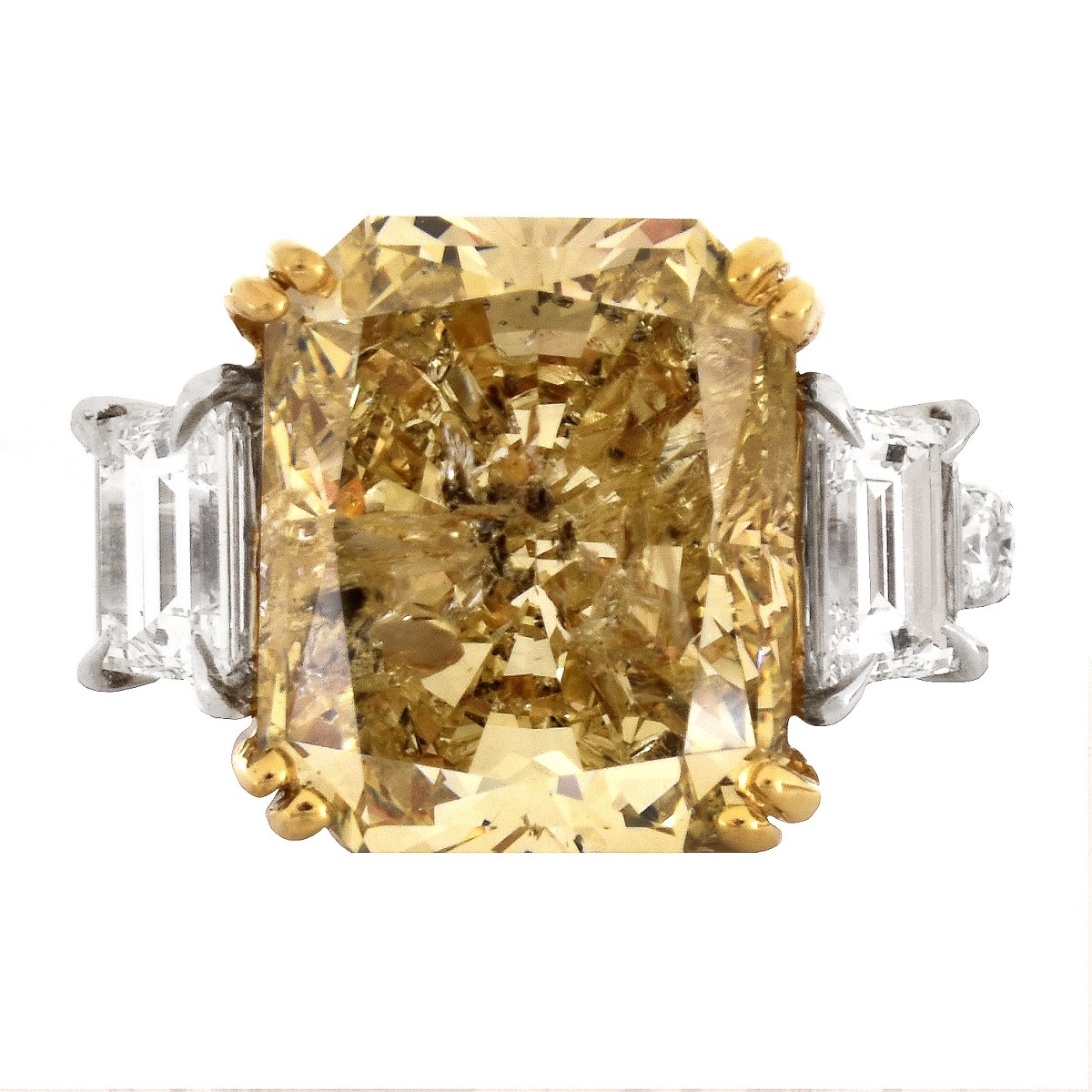 10.27ct Fancy Yellow Diamond Ring