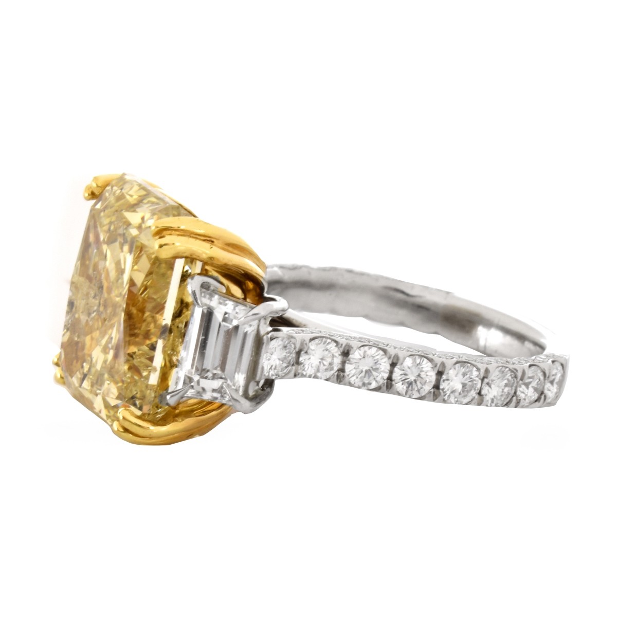 10.27ct Fancy Yellow Diamond Ring